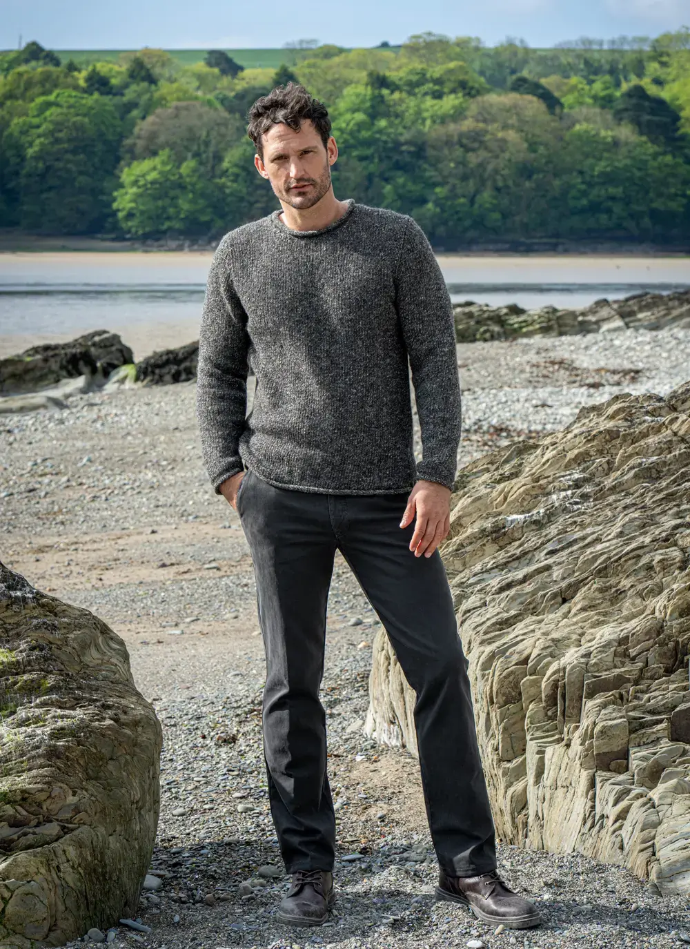 Fisherman Alpaca Roll Neck Sweater
